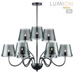 6570/9C MODERNI LN25 черный/дымчатый/металл/стекло Люстра потолочная G9 9*20W 220V SMOKY