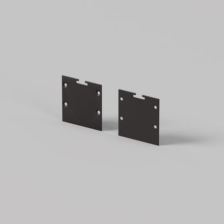 Комплект заглушек (для профиля 35×35) 2 шт., ALM-3535BT-B-EC 642038. TM Maytoni