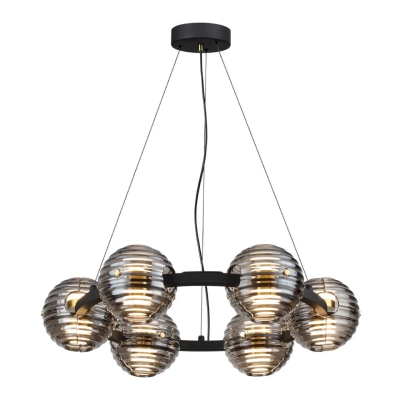 5041/60L L-VISION ODL24 545 черн./золото/дымчатый/металл/стеко Люстра LED 60W 4000К 1526Лм TRONI
