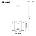 SL3004.413.01 Светильник подвесной ST-Luce Черный/Желтый E27 1*60W