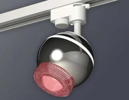 Комплект трекового светильника XT1104003 PSL/PI серебро полированное/розовый GU5.3 LED 3W 4200K (A2520, C1104, N7193)