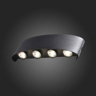 SL089.401.08 Светильник уличный настенный ST-Luce Черный кварцевый LED 8*1W 4000K