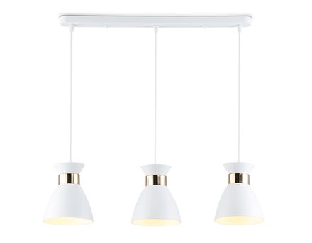 Светильник подвесной TR8466/3 WH/FGD белый/золото E27/3 max 60W 550*135*1000