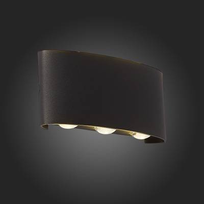 SL089.401.06 Светильник уличный настенный ST-Luce Черный кварцевый LED 6*1W 4000K