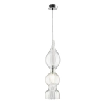 Светильник подвесной Crystal Lux IRIS SP1 B TRANSPARENT 2075/201