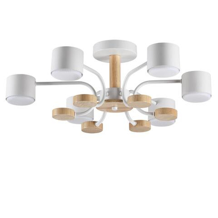 8231/6C COMFI LN26 336 белый, металл/дерево/пластик Светильник потолочный LED GX53 6*9W 220V RONDO