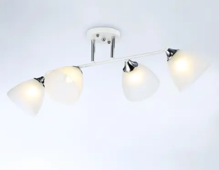Светильник подвесной TR303003/4 WH/CH/FR белый/хром/белый матовый E27/4 max 40W 780*350*240