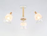 Светильник подвесной TR4737/3 WH/LW белый/светлое дерево E27/3 max 40W D760*350