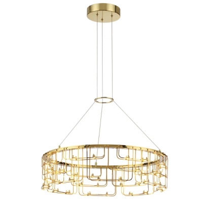 7060/44L HIGHTECH ODL26 287 светильник нерж/сталь золото IP20 LED 44W 3960Лм 3000K 220V ZAHA
