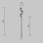 Садово-парковый светильник Torq 3000К 30Вт IP 65 O494FL-L30B3K. TM Maytoni