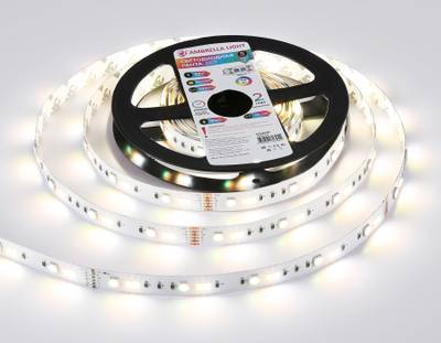 Светодиодная лента RGB с регулировкой температуры света GS4501 5050+2835 90Led/ 13W m/ 24V IP20 RGB+CCT 3000-6500K/ 5000*12*1.87mm/ кратность резки 166mm (6 конт.)