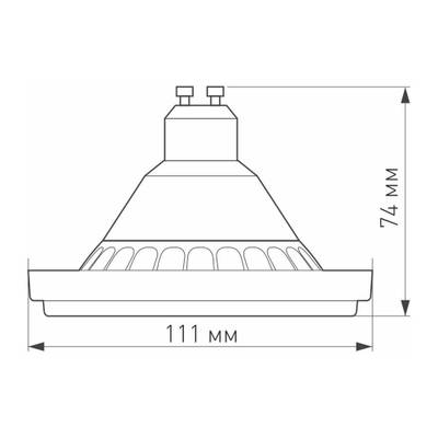 Лампа AR111-UNIT-GU10-15W-DIM Day4000 (WH, 24 deg, 230V) (Arlight, Металл)