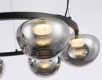 Светильник светодиодный подвесной LH12003/6 BK/GD/SM черный/золото/дымчатый 36W 3000K D760*175