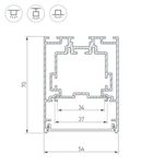Профиль S2-LINE-5470-2500 SEAMLESS ANOD (Arlight, Алюминий)