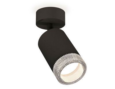 Комплект накладного поворотного светильника XM6313001 SBK/CL черный песок/прозрачный MR16 GU5.3 (A2210, C6313, N6150)