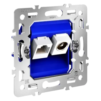 VLS0607M Механизм розетки TV+RJ45 кат. 6, S70. (ТМ Maytoni)