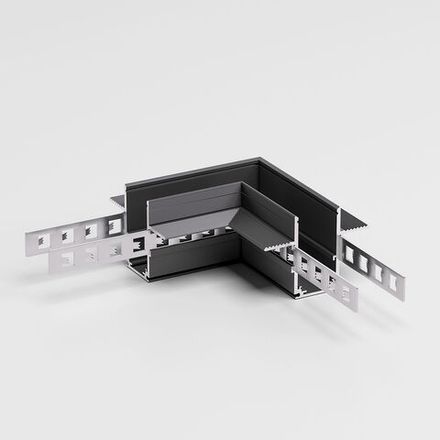 Slim Magnetic Коннектор угловой для встраиваемого шинопровода под ГКЛ 12,5мм черный 85212/00