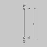 Крепление потолочное Long одинарное 700мм Flarity черный, TRA159C-S1-B. TM Maytoni