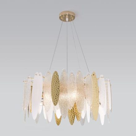 Умная подвесная люстра с фактурным стеклом 326/8