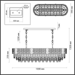 5070/14 HALL (В 2-х КОРОБКАХ) ODL24 601 золото/прозрачный/матовый/металл/хрусталь/стекло Люстра E14 14*40W FIESTA