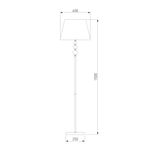 Классический торшер с абажуром 01072/1 золото, E27х1