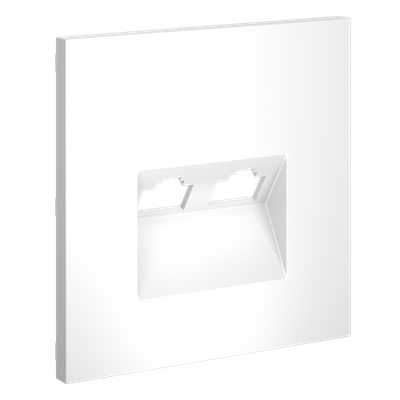 VLS001402 Накладка для розетки компьютерной двойной RJ45+RJ45 кат.6, S70 (белый матовый). (ТМ Maytoni)