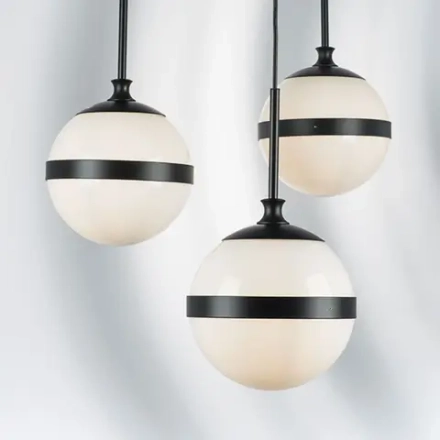 813117 Подвес GLOBO 1х40W E14 черный/белый
