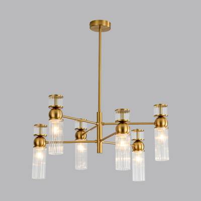 8276/6 MODERNI латунь/прозрачный, металл/стекло Люстра Е14 6*40W 220V DENVER