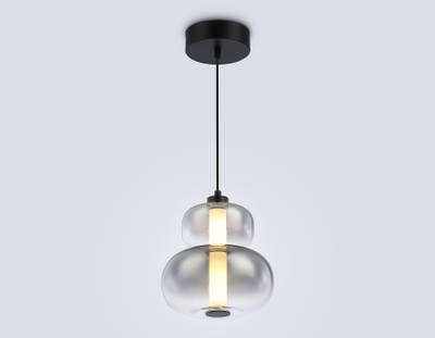Светильник светодиодный подвесной LH11052 BK/SM черный/дымчатый 12W 3000K D230*265