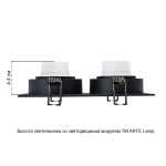 Точечный встраиваемый светильник Arte Lamp TARF A2178PL-2BK, 2хGU10
