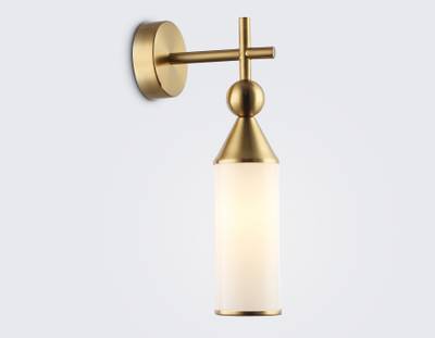 Светильник настенный LH55280 BS/FR латунь/белый матовый E14 max 40W 140*80*310