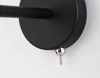 Светильник настенный с выключателем TA13129 BK черный GU10 max D85*L150*H240