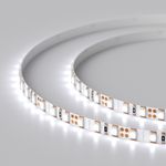 Светодиодная лента RT 2-5000 12V Cool 8K 5mm 2x (3528, 600 LED, LUX) (Arlight, 9.6 Вт/м, IP20)