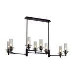 6555/8C CLASSI LN25 черный/дымчатый/металл/стекло Люстра потолочная E14 8*40W 220V MADONNA