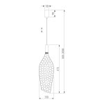 Подвесной светодиодный светильник с металлическим плафоном 90380/1 золото, LED