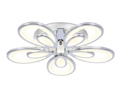 Потолочный светодиодный светильник с пультом FA469/5 CH хром 110W 580*560*80 (ПДУ РАДИО 2.4)