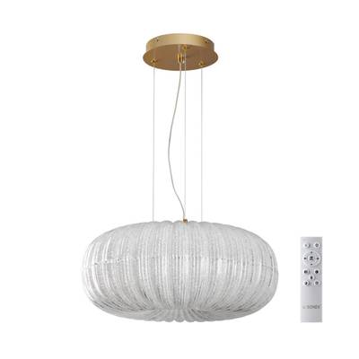 7720/48L PIKO LED SN 42 Светильник металл/стекло/прозрачный/золотой LED 48Вт 3000-6500K D500 IP20 пульт ДУ ANGELO