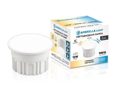 Лампа светодиодная 212502 Лампа LED MR16-DD 12W IC 220-240V 100° 6400K 4000K 2700K CCT Memory