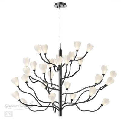 5090/30 MODERN ODL25 553 черный матовый/белый/фарфор Люстра G4 LED 30*5W GARDI