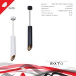 16007-0.9-001LD 300mm GU10 BK+GD светильник точ.
