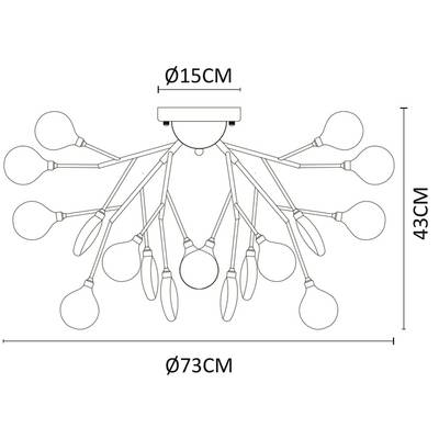 Потолочная люстра Arte Lamp CANDY A7274PL-27WH, 27хG4