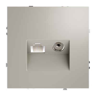 VLS060703 Розетка телевизионная встраиваемая VOLTUM S70 TV+RJ45 кат. 6, (кашемир). (ТМ Maytoni)