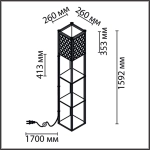 8091/1F COMFI LN26 459 дерево/белый, дерево/текстиль Торшер Е27 1*60W 220V PRACTIC