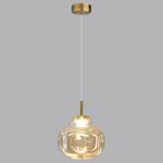 5097/4L PENDANT ODL25 421 античн.бронза/янтарный/металл/стекло Подвес LED 4W 4000K 388Лм VASO