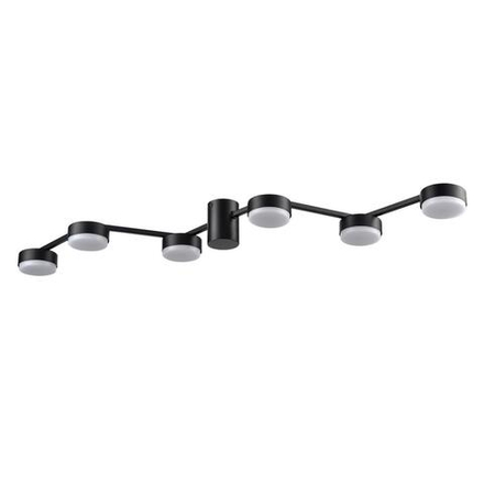 8187/6C COMFI LN26 249 черный, металл Люстра потолочная LED GX53 6*7W 220V SANATA