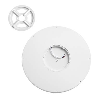7661/32L MITRA LED SN 56 Светильник пластик/белый LED 32Вт 3000/4000K D400 IP40 OMEGA WHITE
