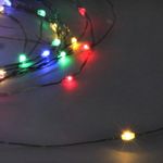 A-929 MIX гирлянда светодиод."Роса",темно-зел.провод,100м,1000LED,в компл.с трансфор.-контроллер,ПДУ