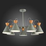 SLE125112-07 Люстра потолочная Серый, Золотой/Серый, Темное дерево E14 7*40W