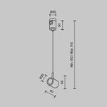 Коннектор с тросовым подвесом Tau в шинопровод Flarity платина TRA154SW-1PT. TM Maytoni