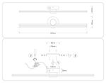 Светильник светодиодный настенный FL6102 BK черный 14W 3000K-6400K 605*100*60
